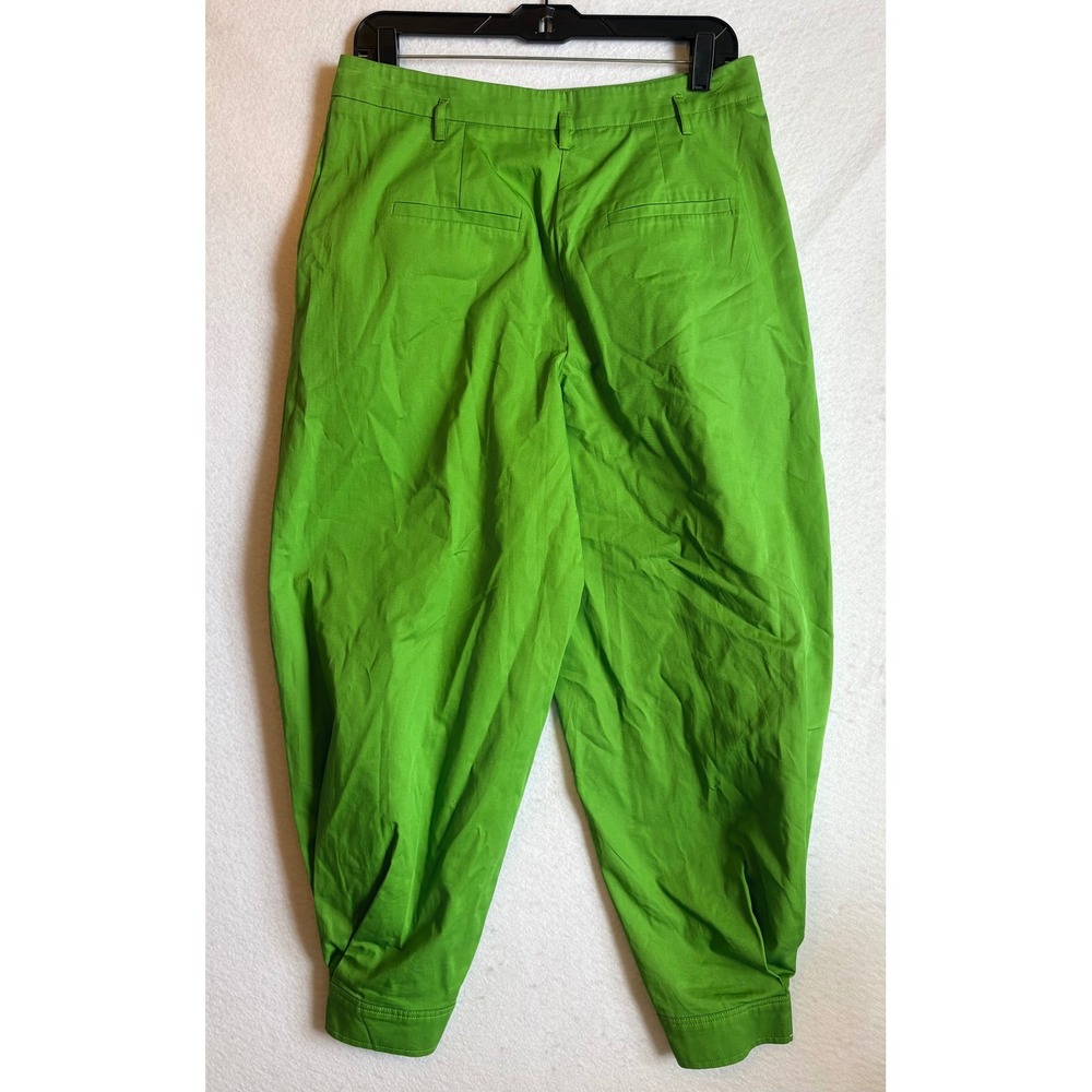 Free People Lucia Kelly Green‎ Pleated Harem Cropped Balloon Pants Size 6 NWT - Picture 4 of 7